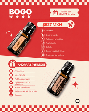 Bundle 2X1 BOGO 4: Toronja 15ml + Cedro 15ml 2X1 BOGO 4: Toronja 15ml + Cedro 15ml